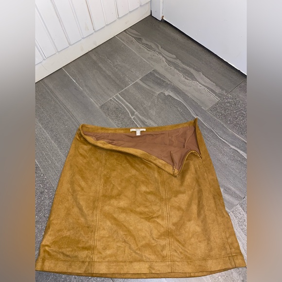 Esprit Suede Tan Brown 70s style skirt - Picture 7 of 8